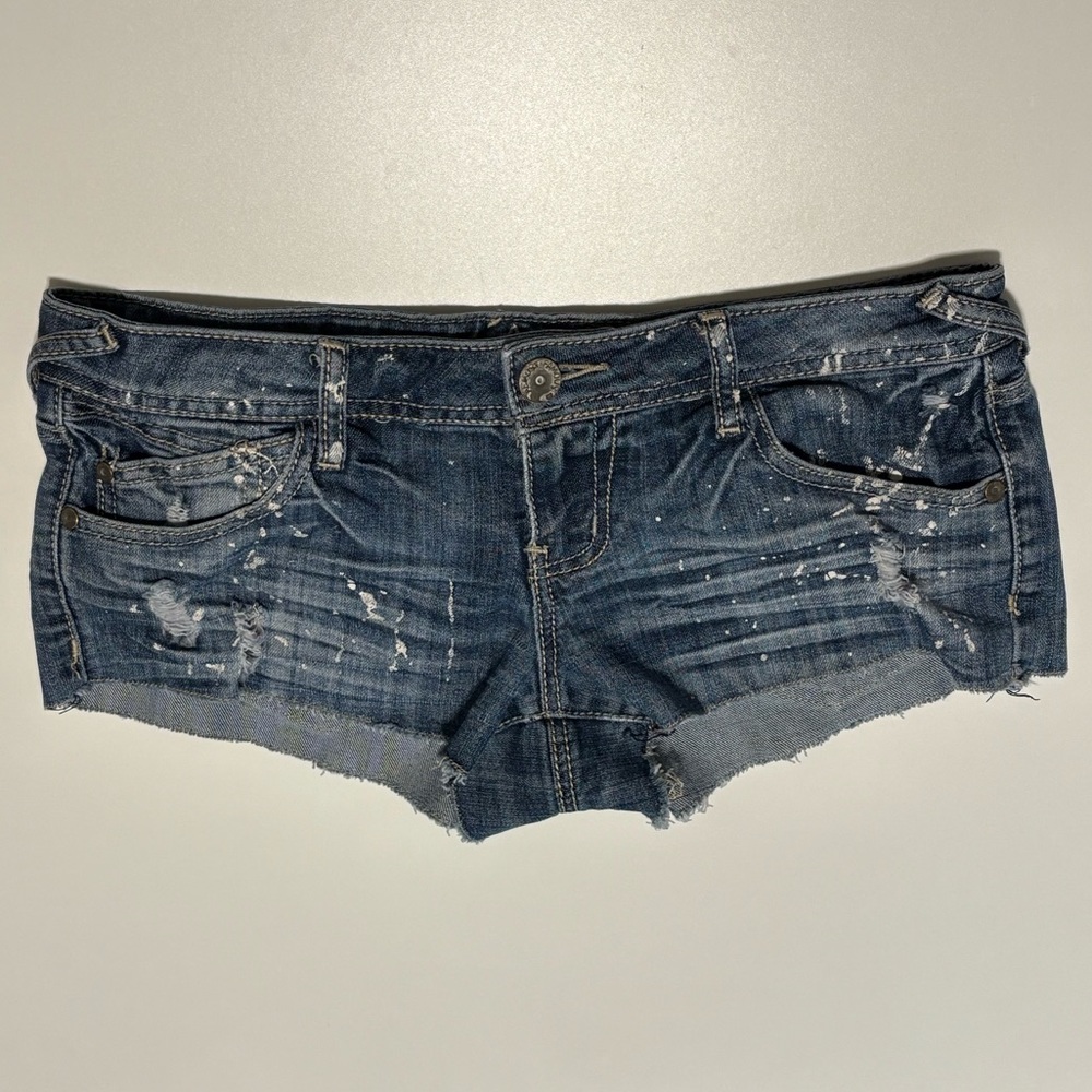 Almost Famous Distressed Blue Jean Shorts